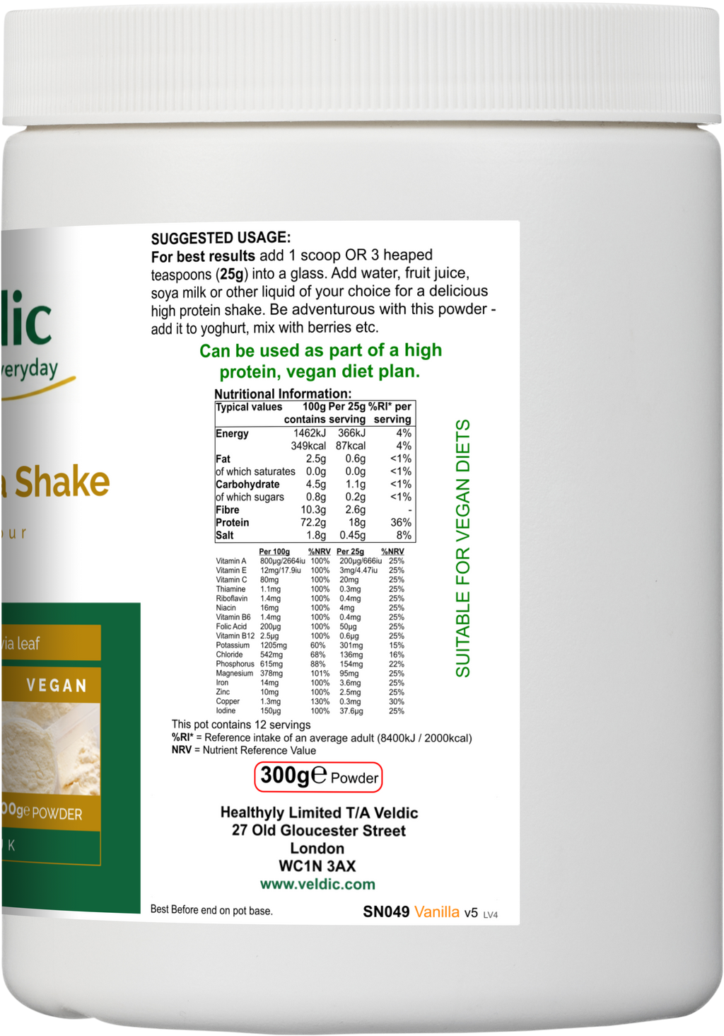 vanilla protein shake for energy and recovery