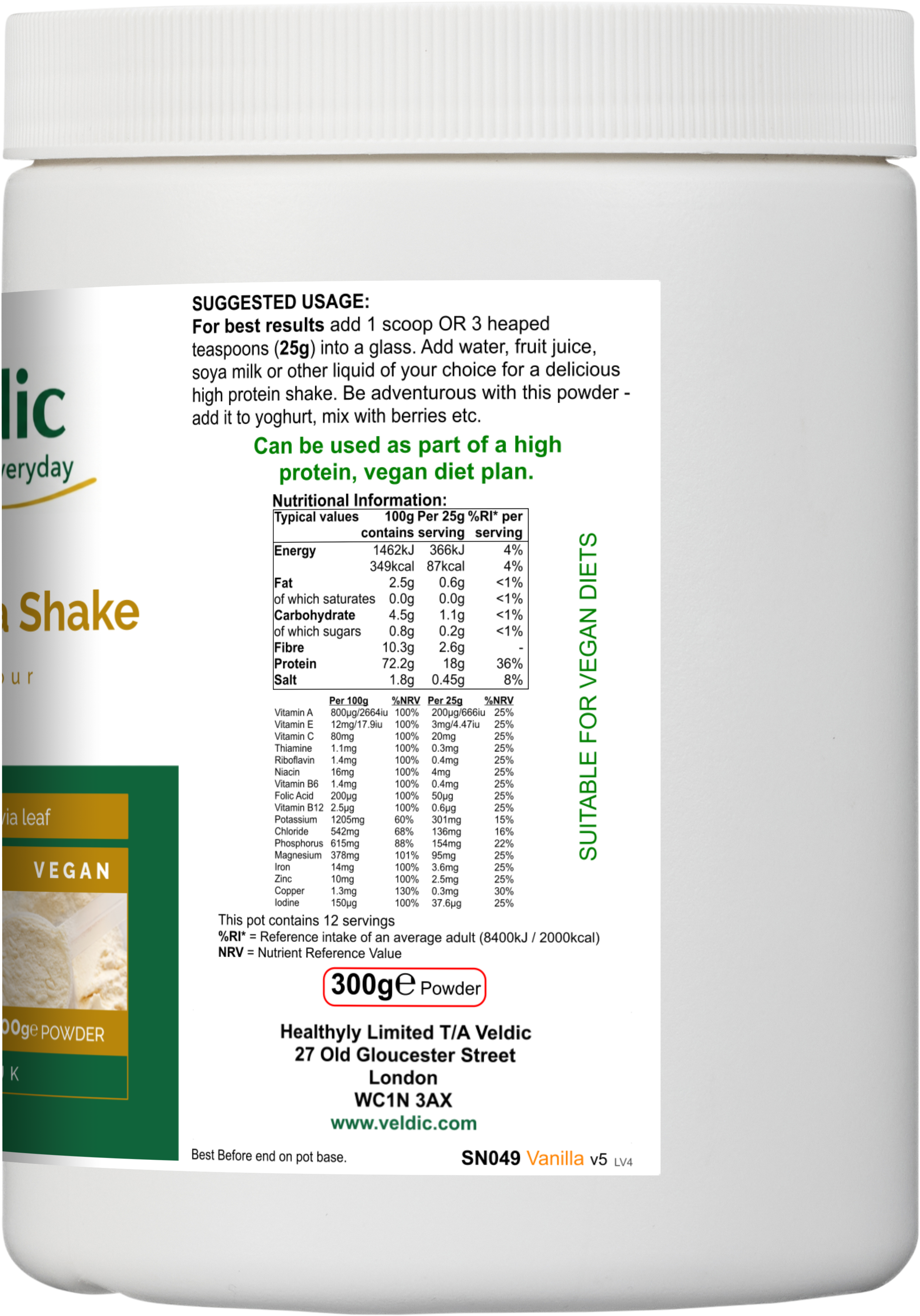 vanilla protein shake for energy and recovery