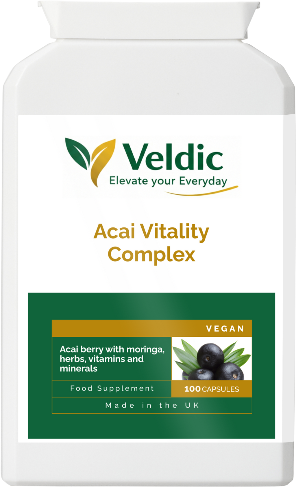 veldic acai vitality complex for antioxidant support and energy