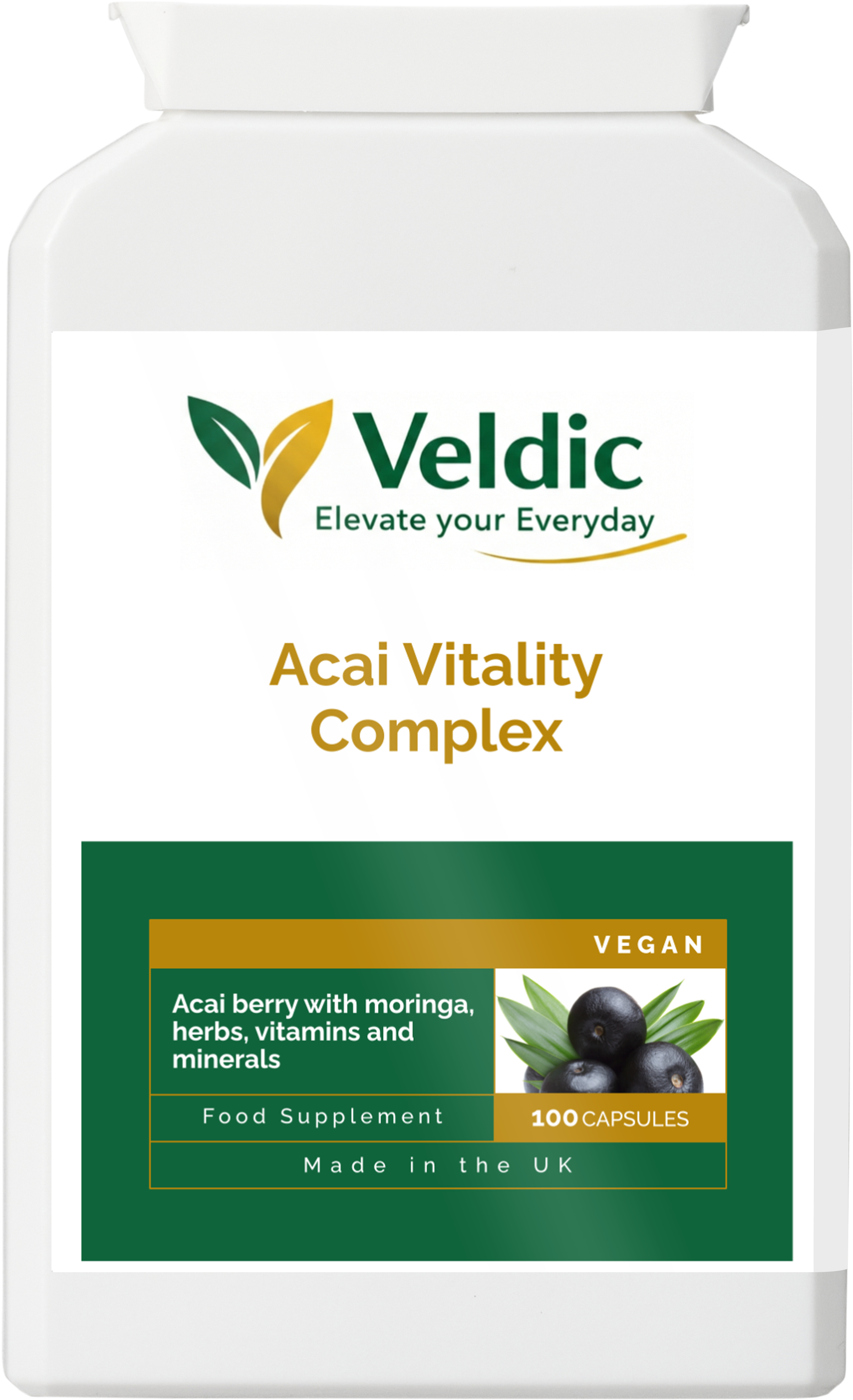 veldic acai vitality complex for antioxidant support and energy