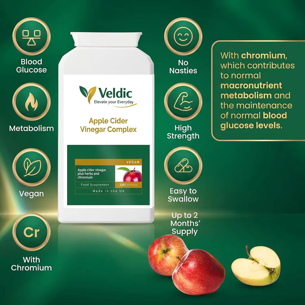 Apple cider vinegar capsules metabolism and digestive health support
