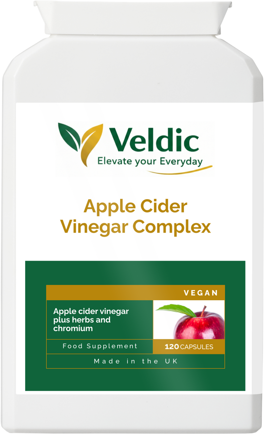 veldic apple cider vinegar complex for digestion and metabolism
