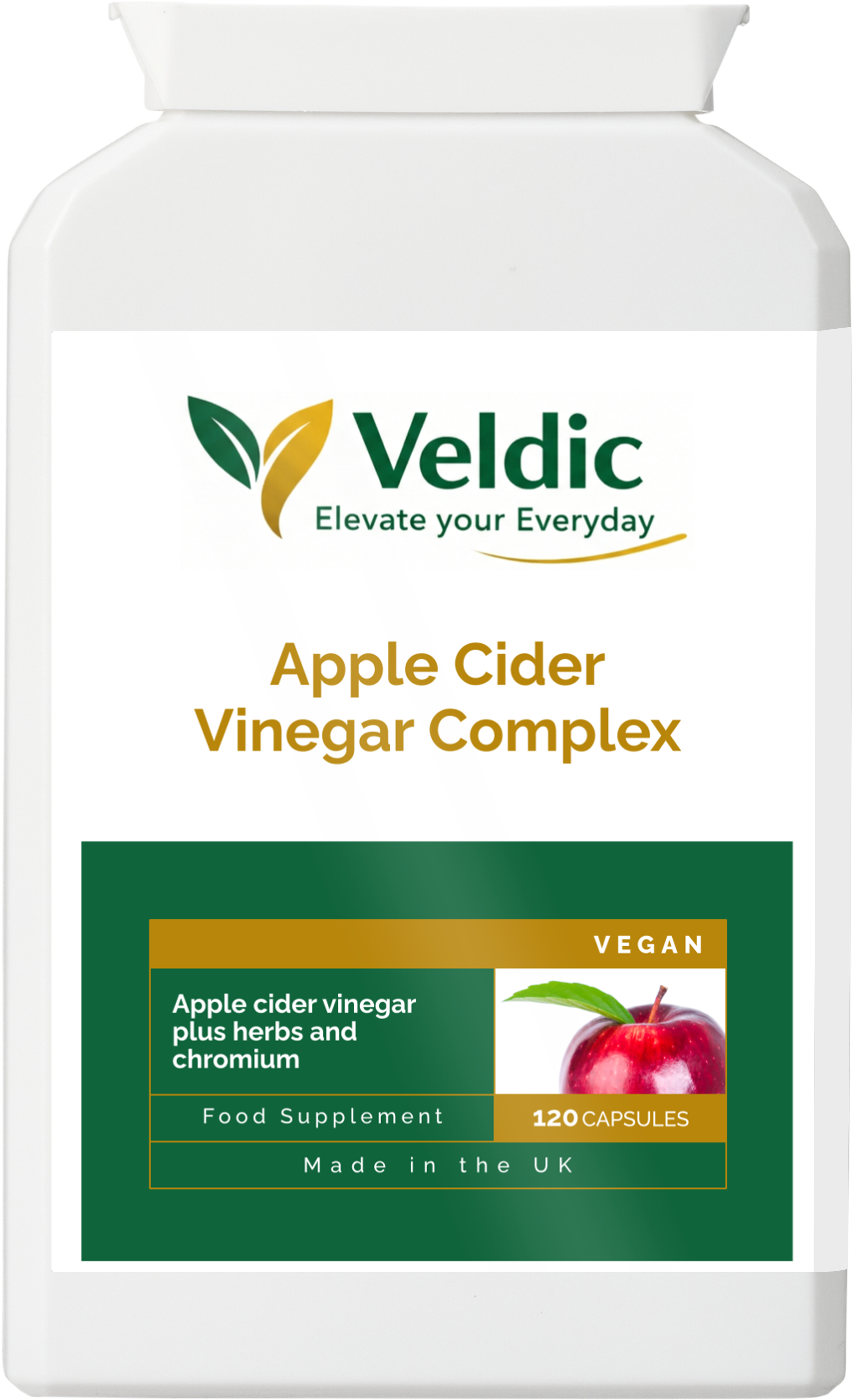 veldic apple cider vinegar complex for digestion and metabolism