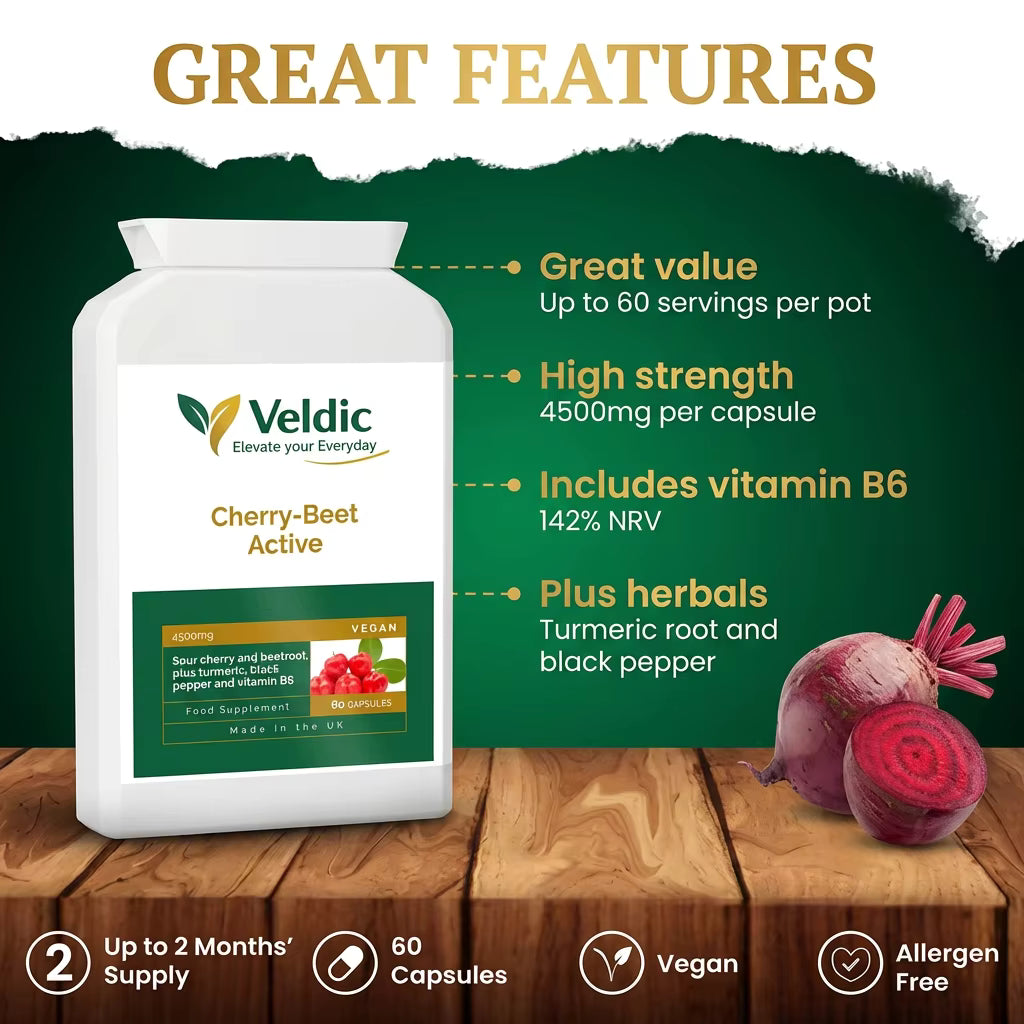 beetroot cherry capsules for stamina and heart health