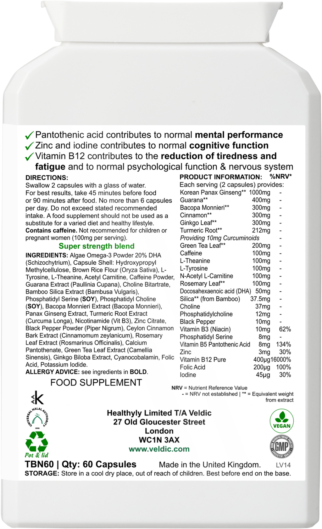 memory support supplement for daily brain health