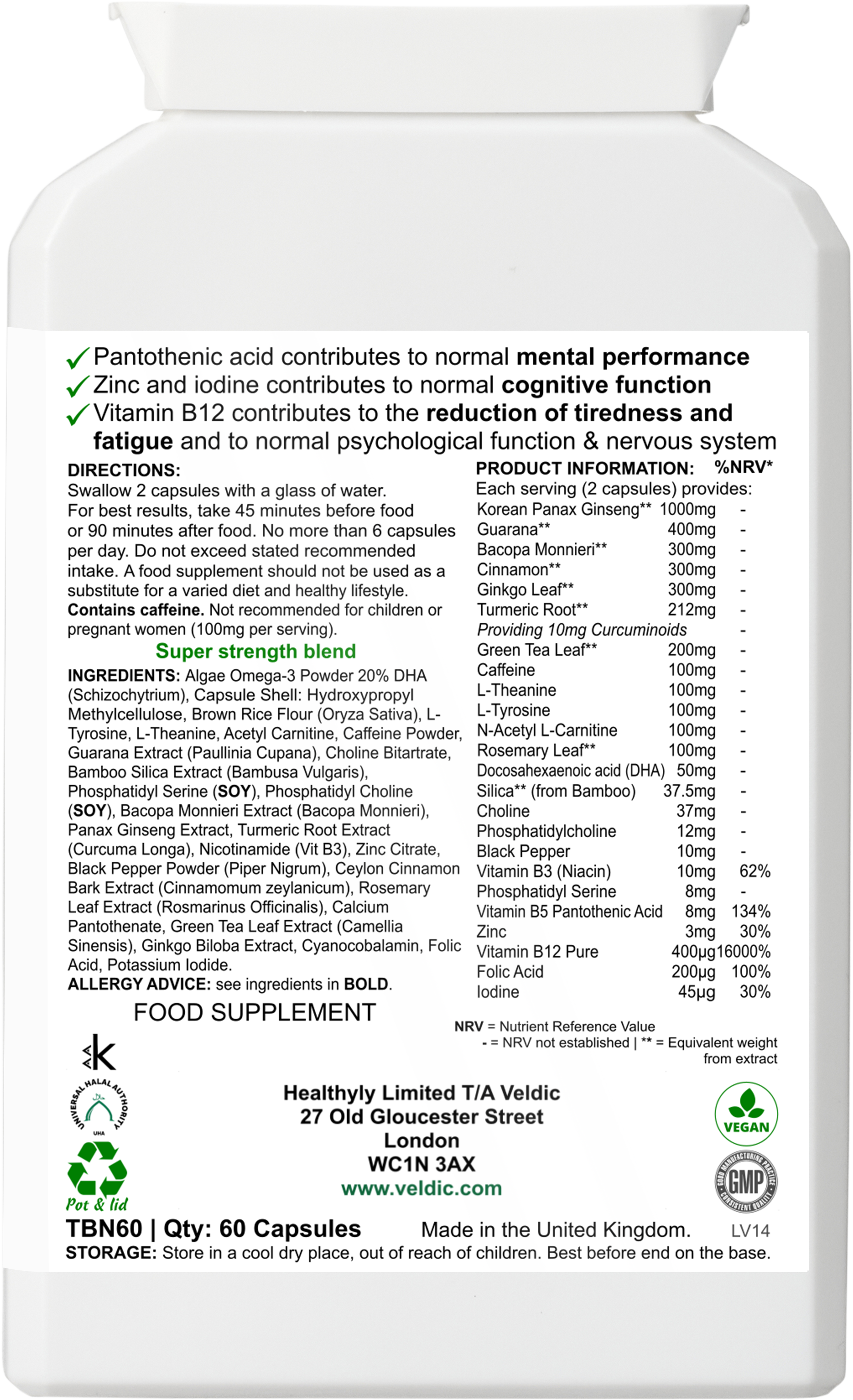 memory support supplement for daily brain health