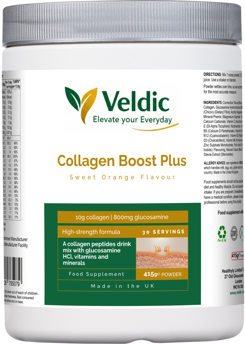collagen boost plus supplement for skin hydration and joint support