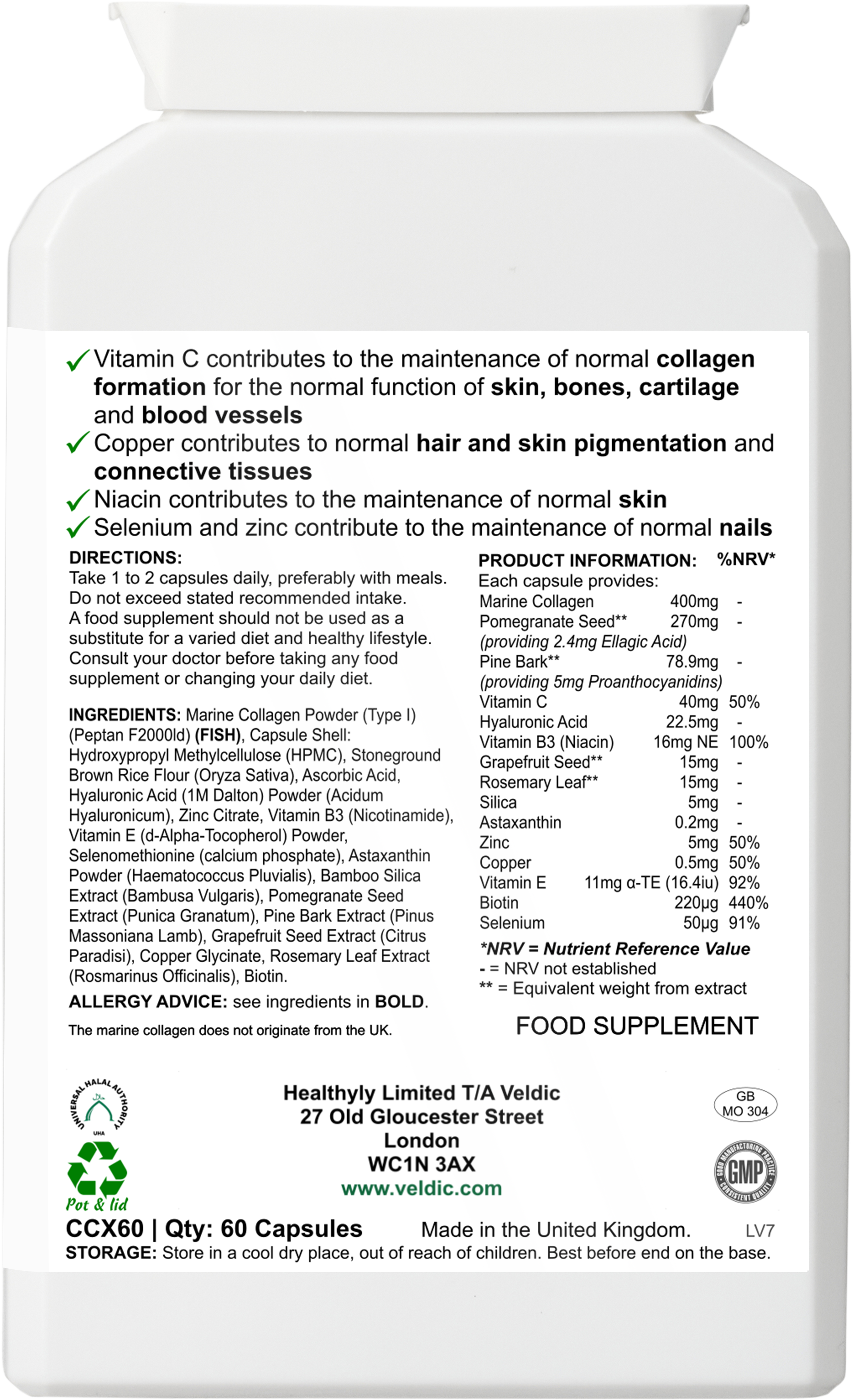 collagen powder supplement for skin and joints