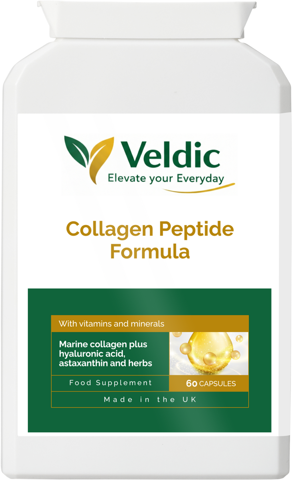 collagen peptide formula for skin elasticity and hydration