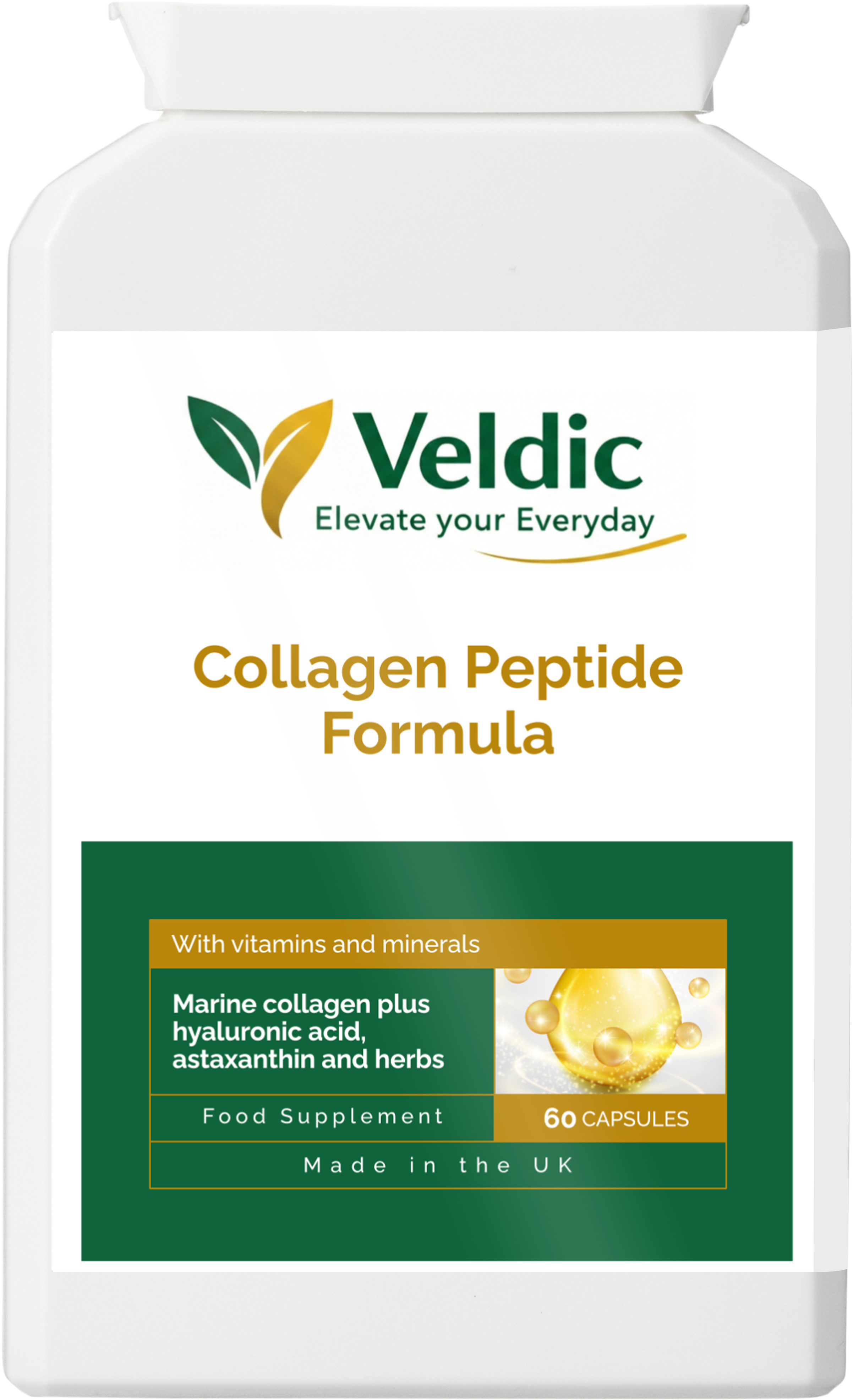 collagen peptide formula for skin elasticity and hydration