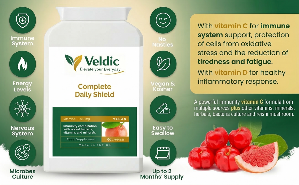 complete daily shield capsules for immunity boost and defense