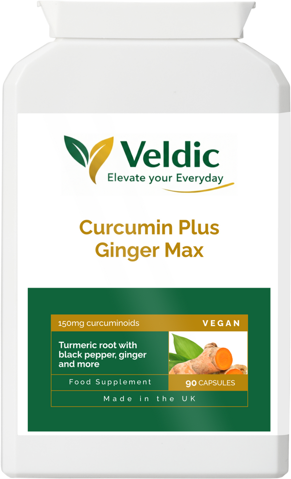 veldic curcumin plus ginger supplement for joint health and inflammation