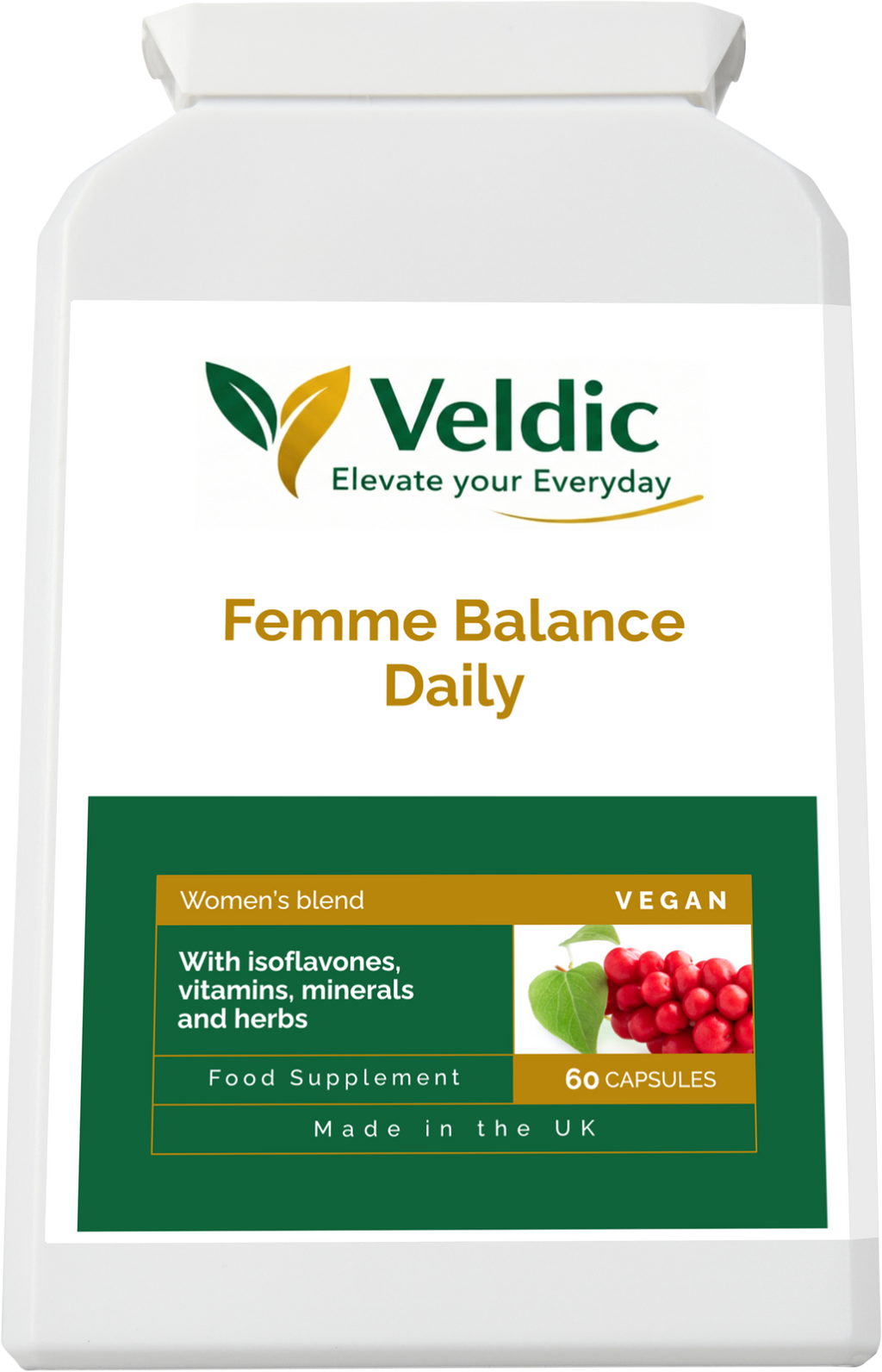 veldic femme balance daily supplement for hormone balance and wellness