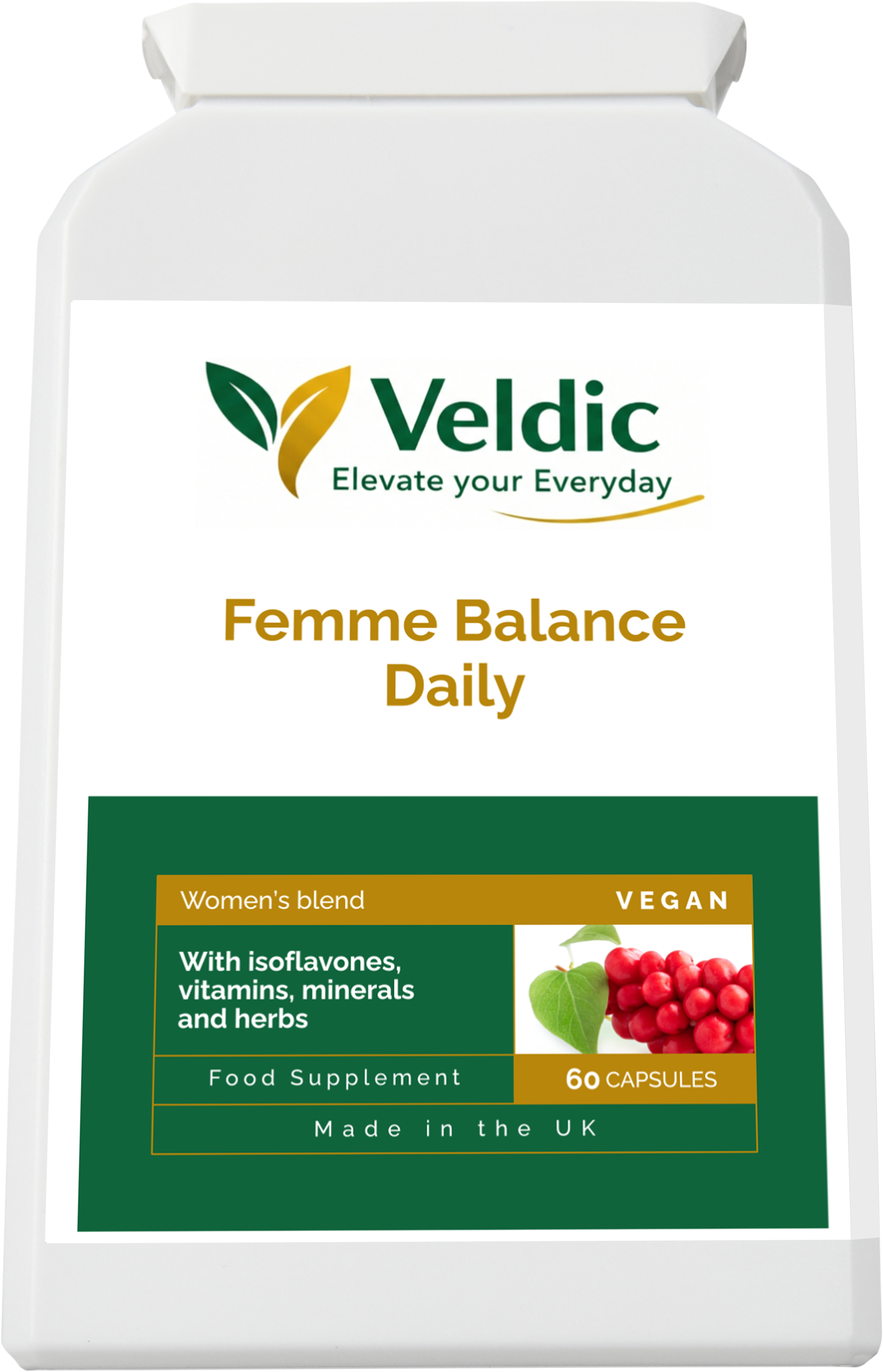 veldic femme balance daily supplement for hormone balance and wellness