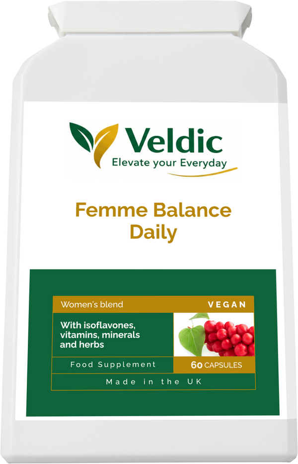 veldic femme balance daily supplement for hormone balance and wellness