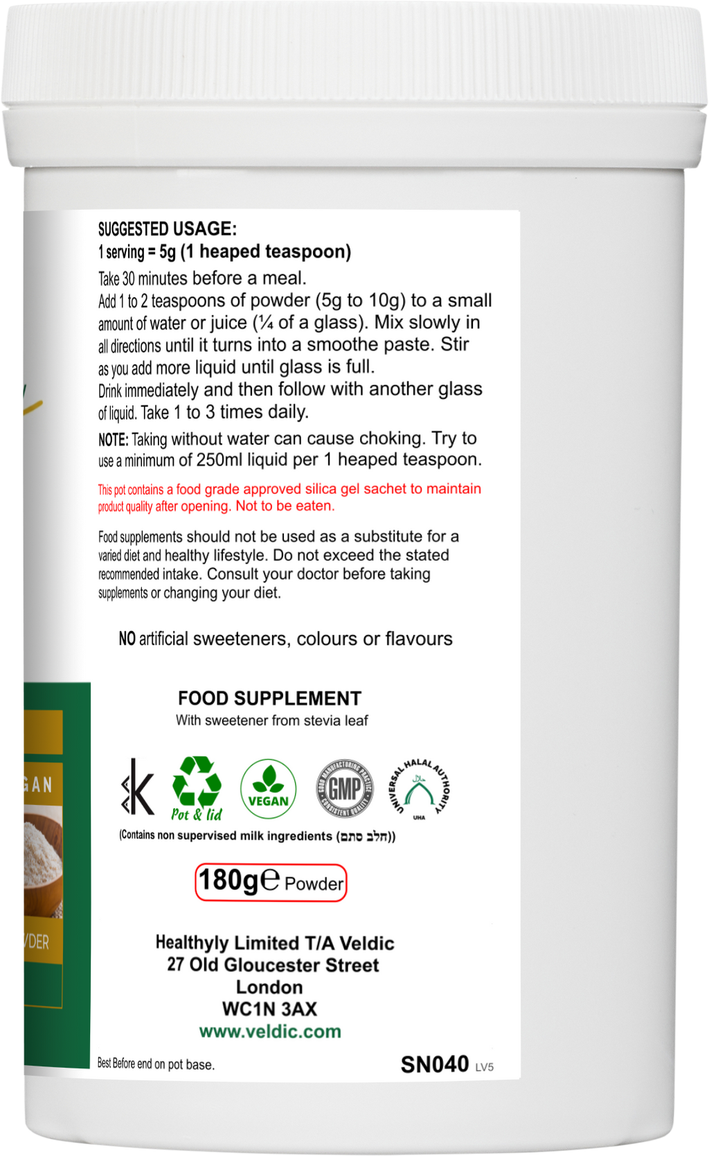 plant based fibre supplement for digestive wellness