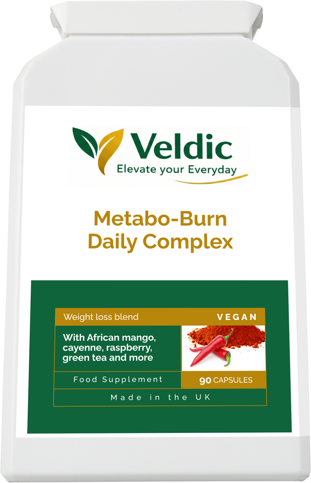veldic metabo burn daily complex for weight management and metabolism