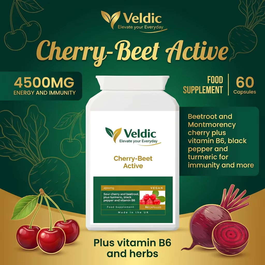 veldic cherry beet active supplement for energy and circulation
