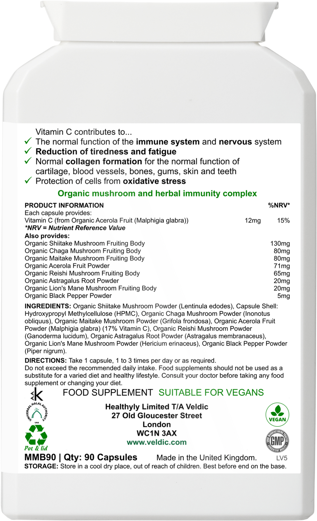 natural mushroom complex for wellness and vitality