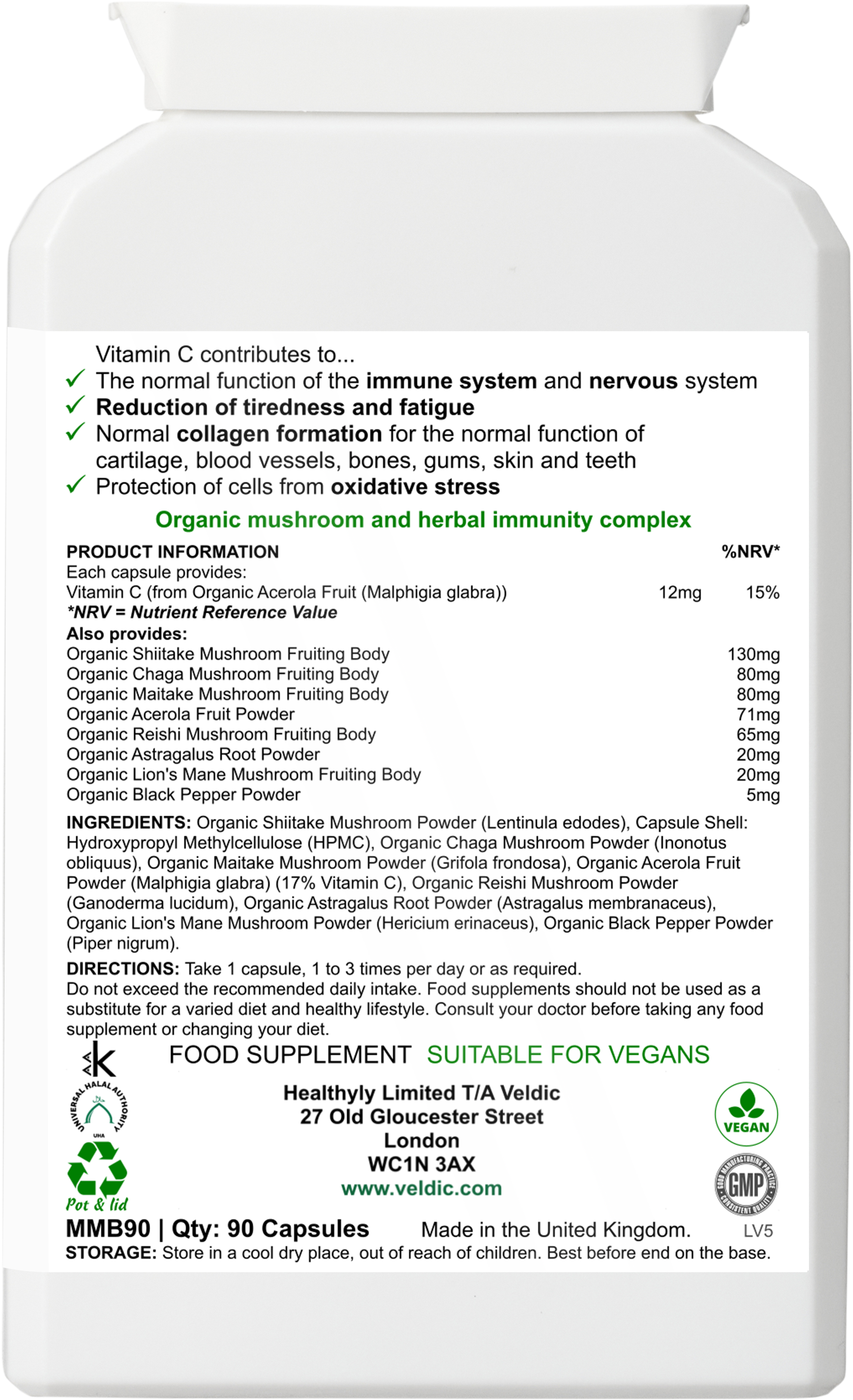 natural mushroom complex for wellness and vitality
