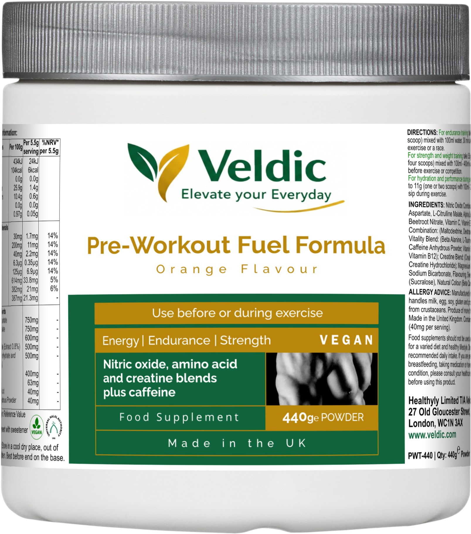 veldic pre workout fuel supplement for energy and performance