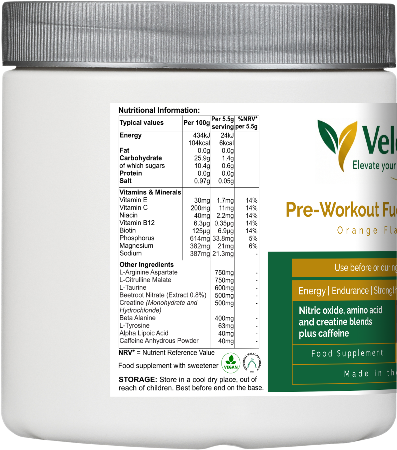 energy supplement for workout performance and stamina