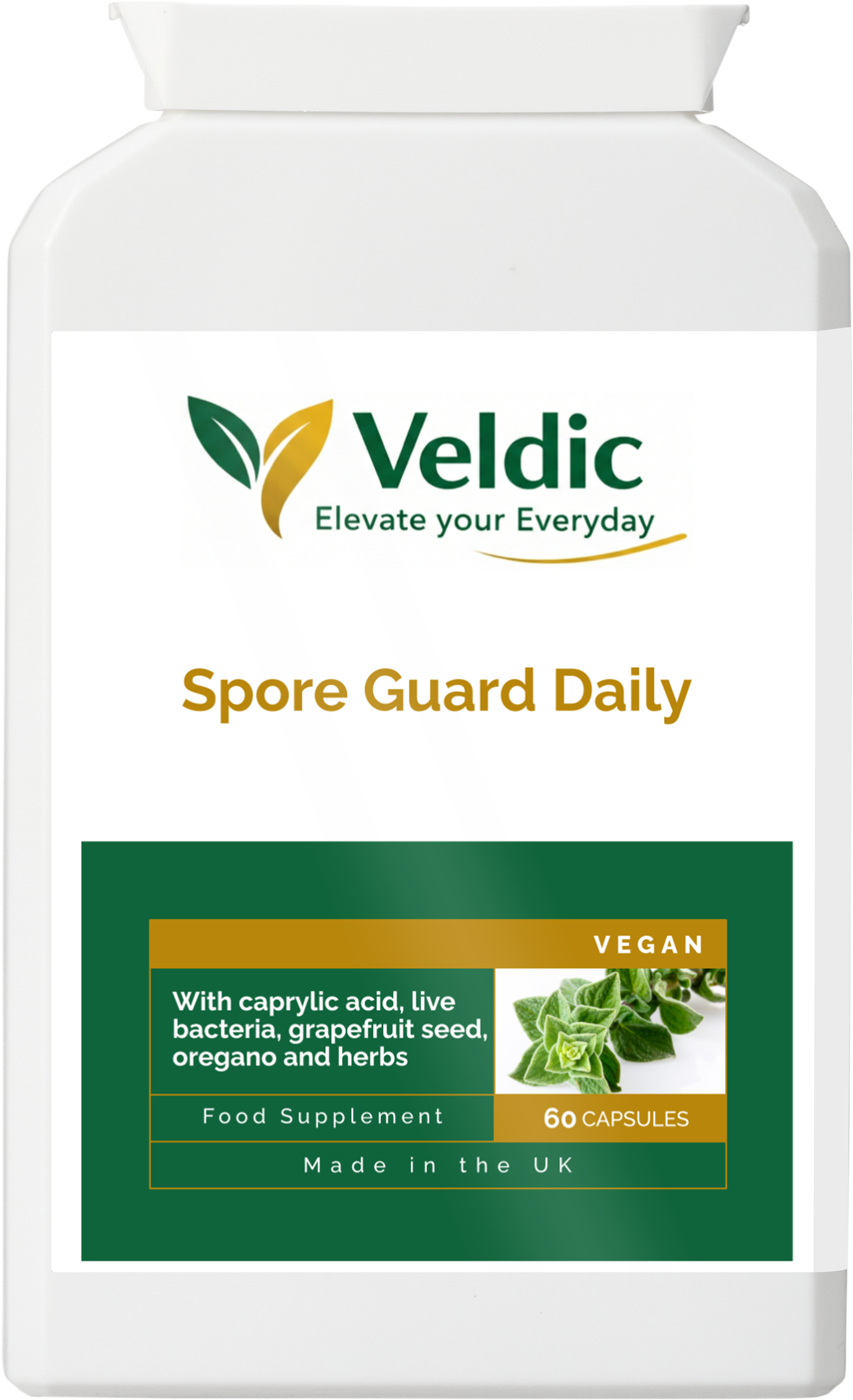 veldic spore guard daily probiotic for gut health and digestion