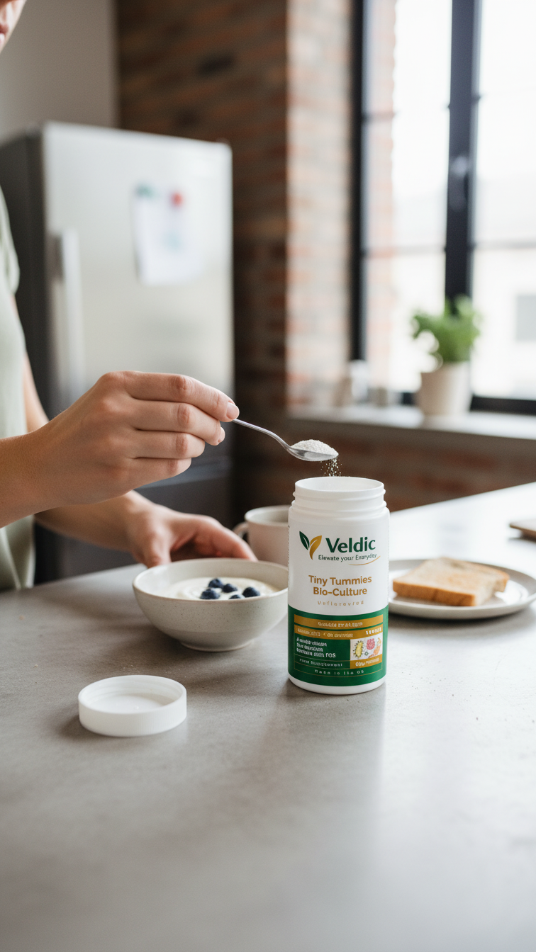 veldic tiny tummies product packaging image